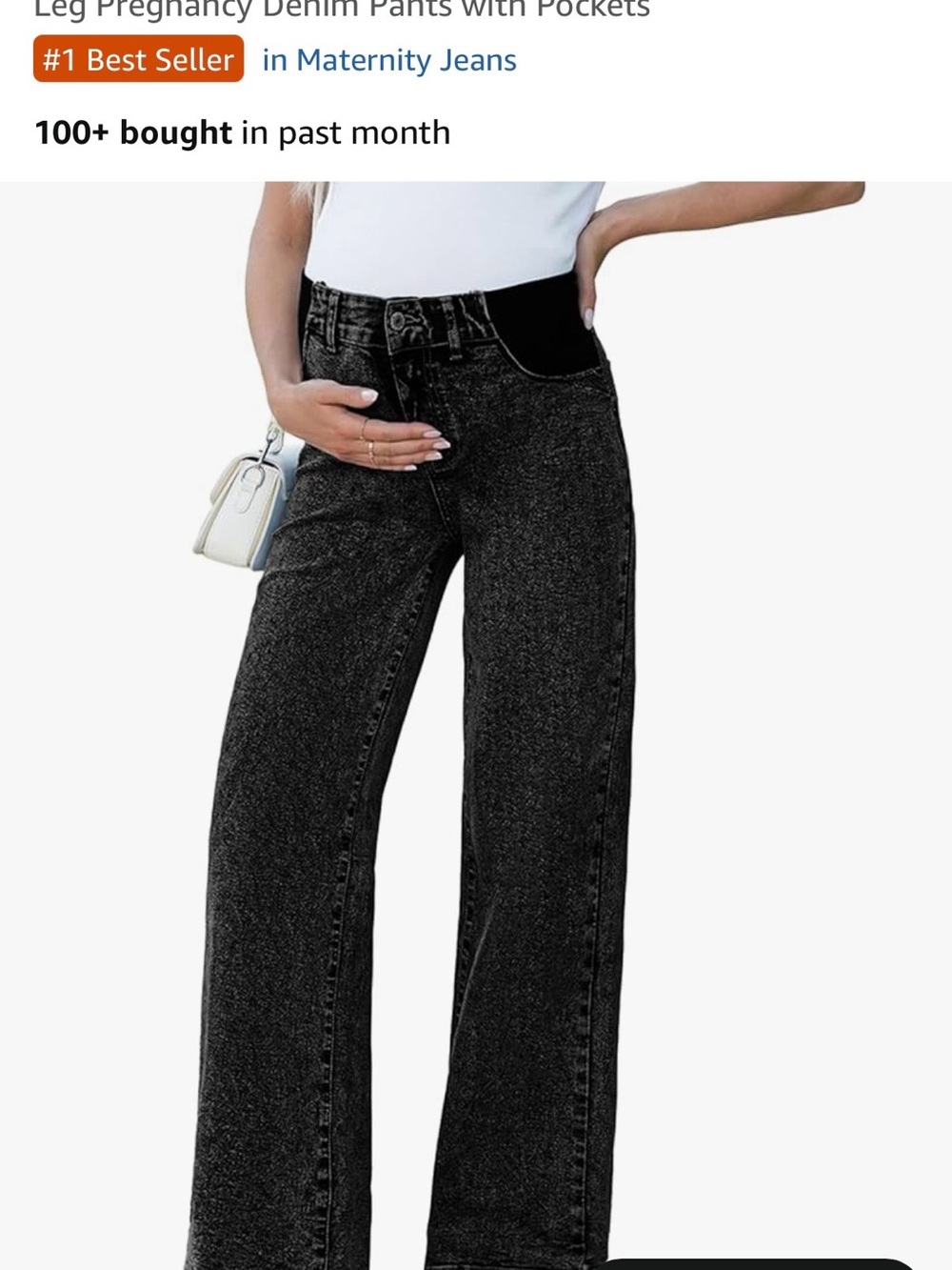 Maternity jeans (2)- Black and Blue Denim- MUST HAVE for my pregnant ladies